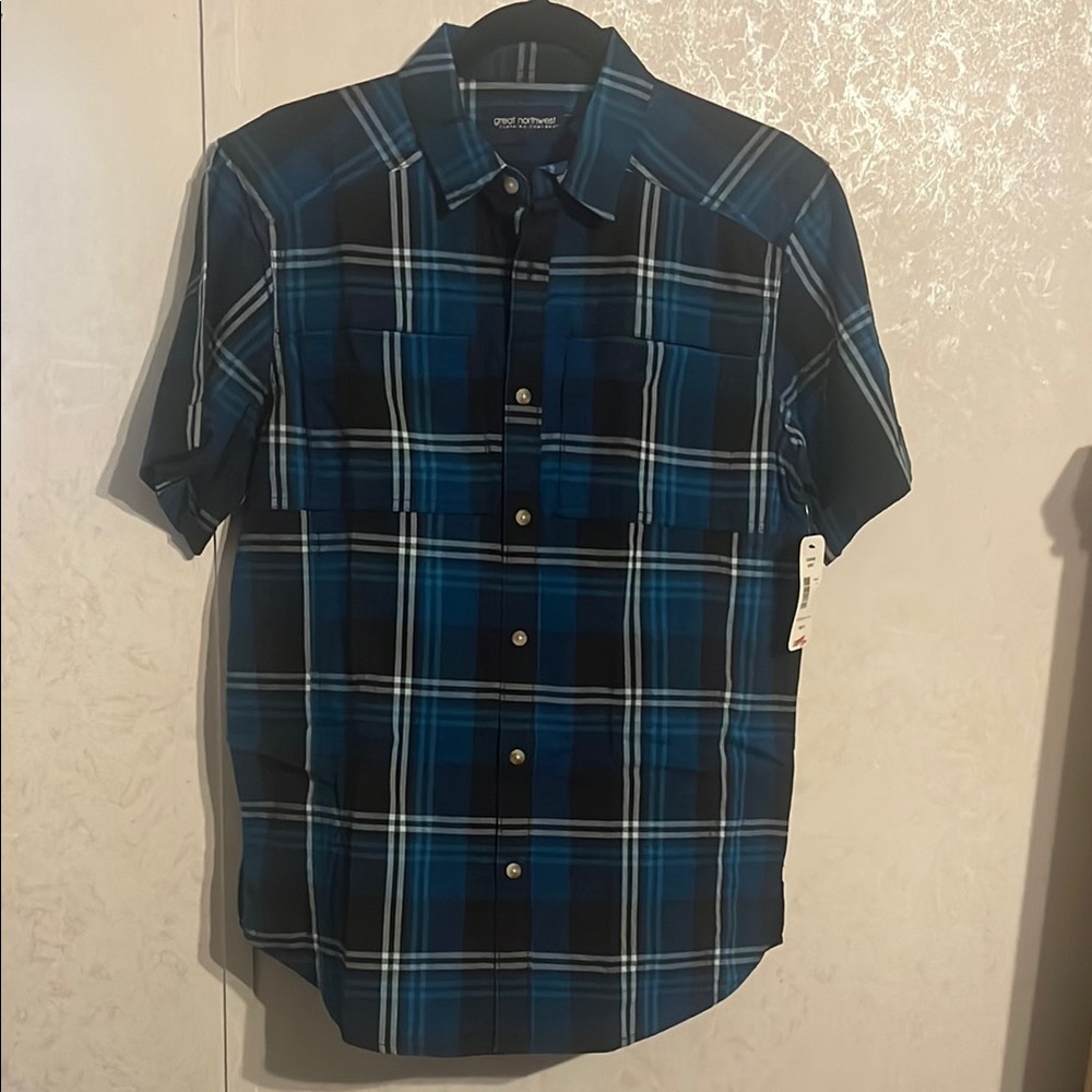 Great Northwest Blue Plaid Casual Shirt